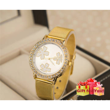 Latest Watch Diamond Women Hot Sale Alloy de alta qualidade Relógio de pulso dourado Cestbella Special Gifts Watch